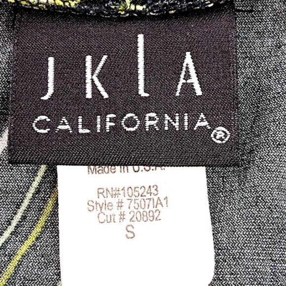 JKLA Women's Top- SMALL- Black-Green-Cream-Dressy-Casual-Short sleeve-loose - Picture 8 of 9